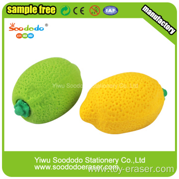 Lemon Shaped fancy pencils erasers,novelty office supplies